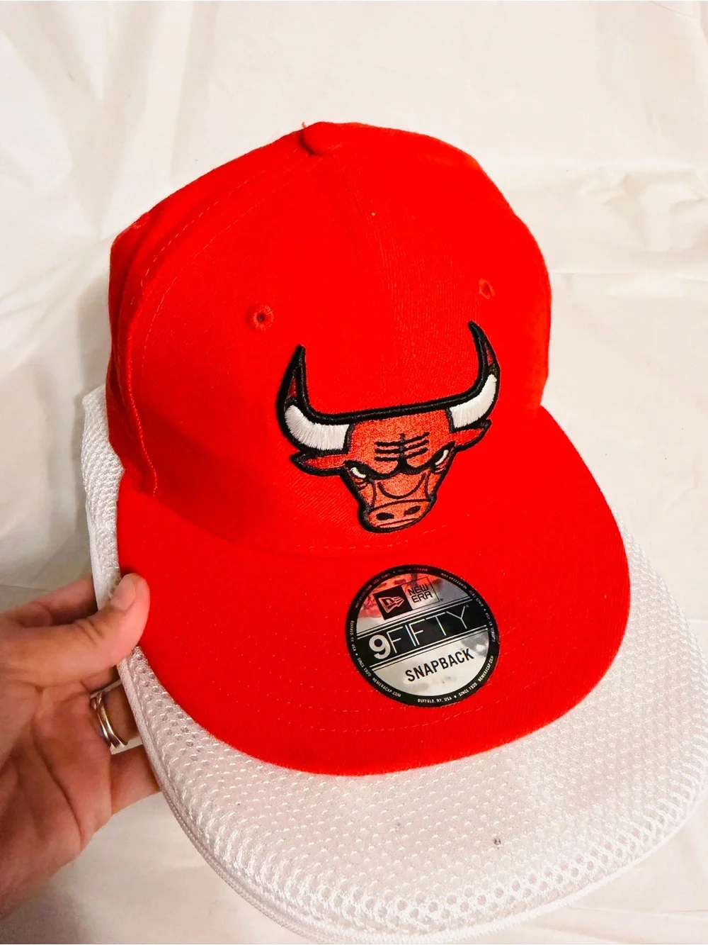 Chicago Bulls New Era 9FIFTY Snapback Hat Red NBA One Size Embroidered Logo
